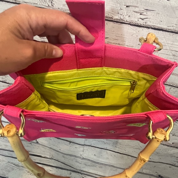 TIANNI Summer Themed Pink Embroidered Purse - Picture 3 of 4